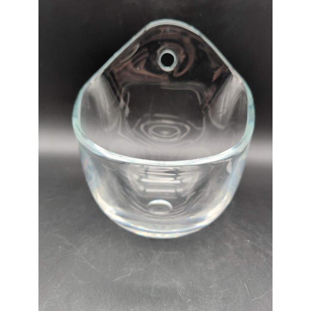 Krosno Poland Hand Blown Art Glass Asymmetrical Wall Pocket Vase